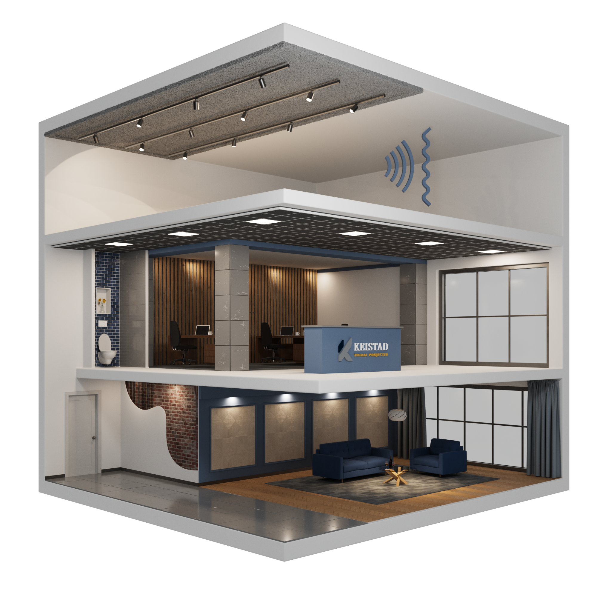 Keistad diensten 3D illustratie